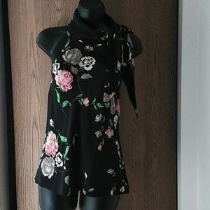 Beautiful Floral Tie Neck Halter